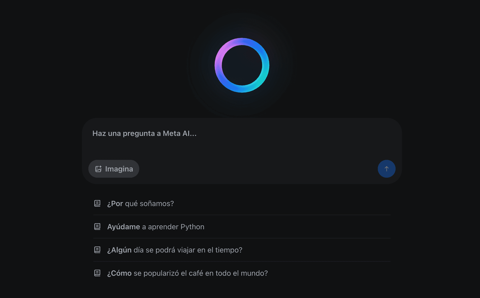 La aplicación de Meta AI tiene funciones avanzadas de voz personalización y recomendación basada en datos del usuario.