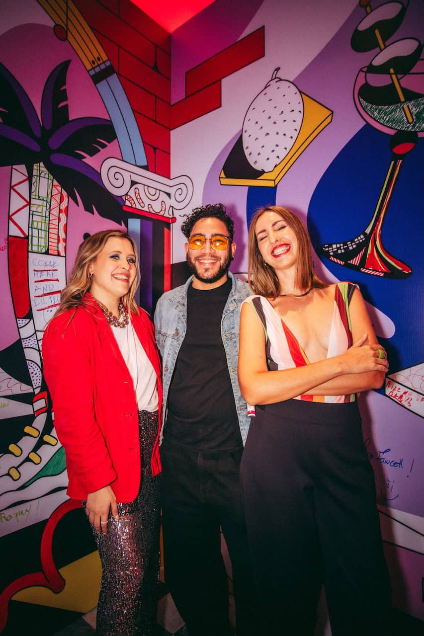  Irma García Moore, Joma Peralta y Lena Tokens.
