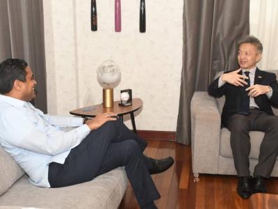 Deportes: Ministro Kelvin Cruz y embajador de China se reunen