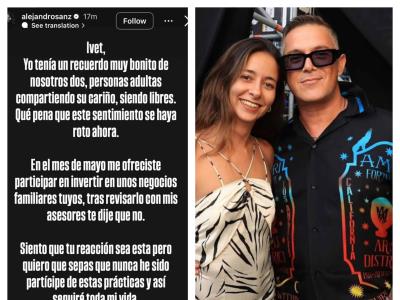 Alejandro Sanz admite que tuvo una relación con una fan de 18 años