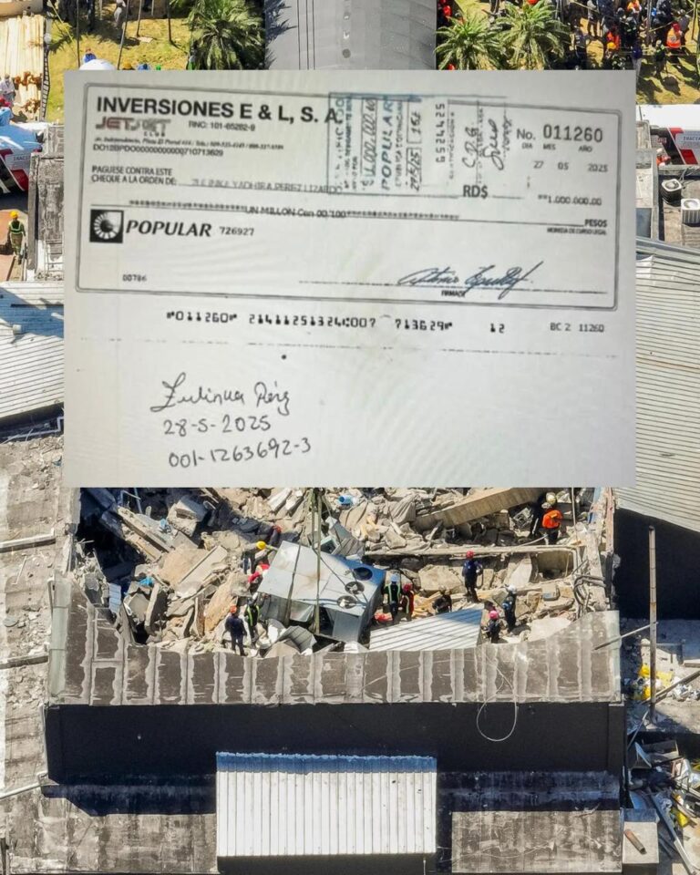 Defensa de Espaillat presenta cheque que supuestamente recibió Zulinka Pérez por compensación
