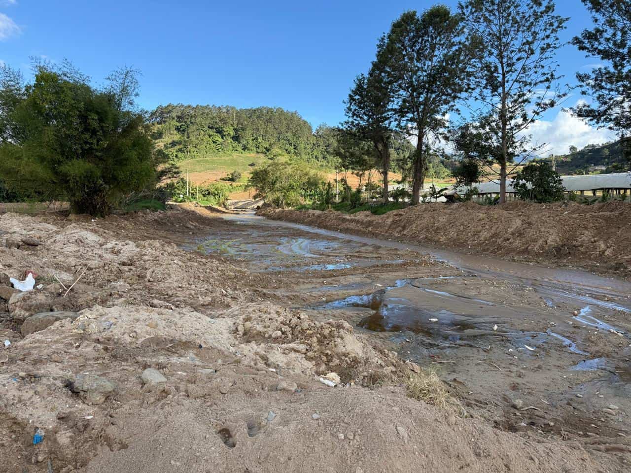 Una comisión de ingenieros del partido Fuerza del Pueblo (FP) visitó el río Tireo. 