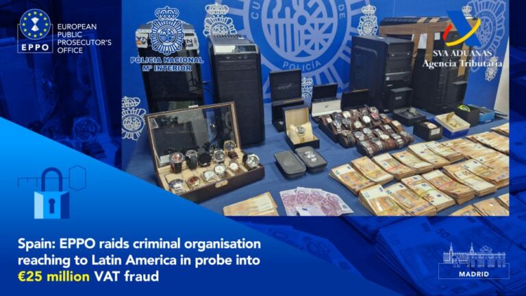 Fiscalía Europea embarga cuentas bancarias en RD y Perú en una investigación sobre un fraude del IVA de 25 millones de euros