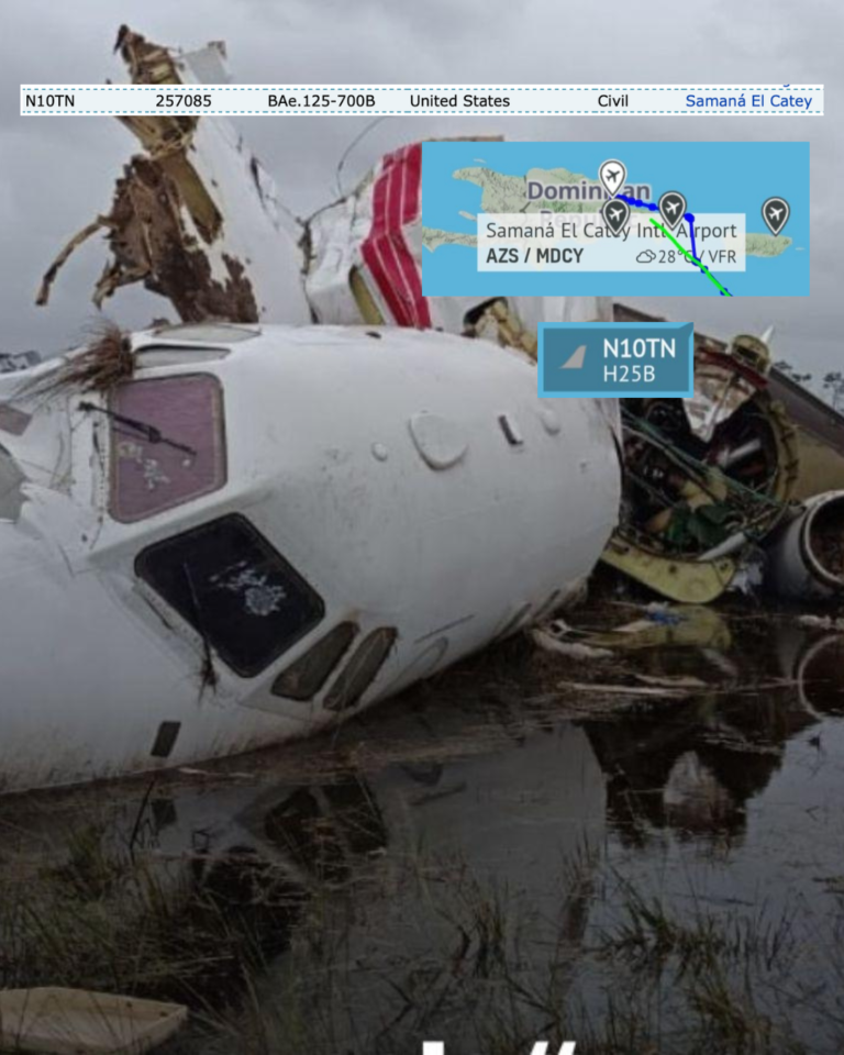 Jet privado pasó por RD antes de estrellarse en Honduras con presunto cargamento de cocaína