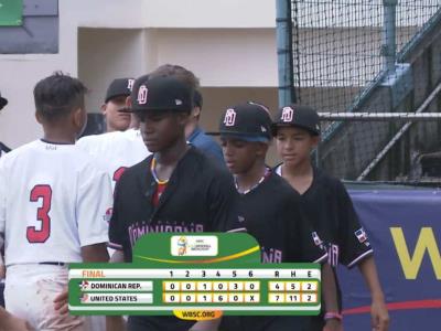 Béisbol: Estados Unidos vence a Dominicana en el Mundial Sub-12