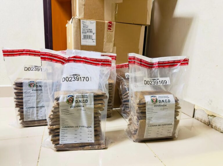 DNCD incauta 75 láminas presumiblemente cocaína ocultas en cajas de tabaco