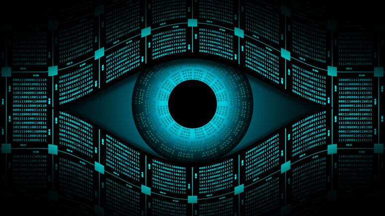 Concepto de vigilancia en el mundo digital.