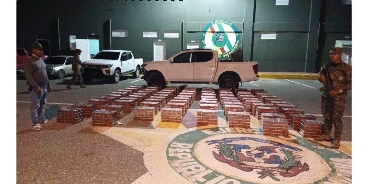 Retienen contrabando de 380,000 cigarrillos en una camioneta en San Juan de la Maguana