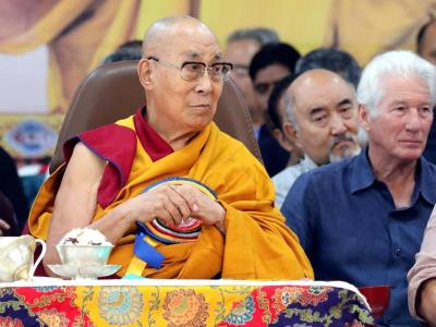 Richard Gere junto al dalái lama en su cumpleaños