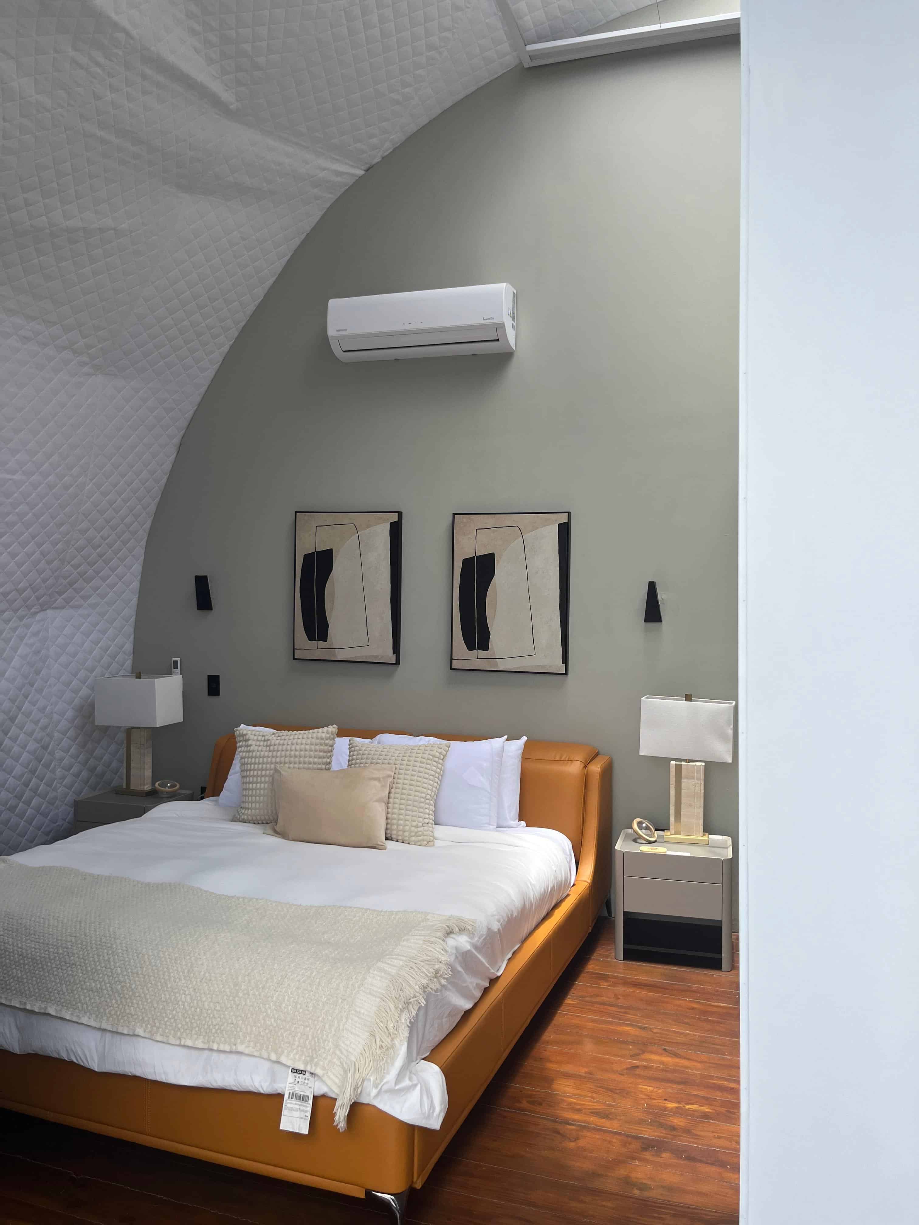 Dormitorio de uno de los domos.