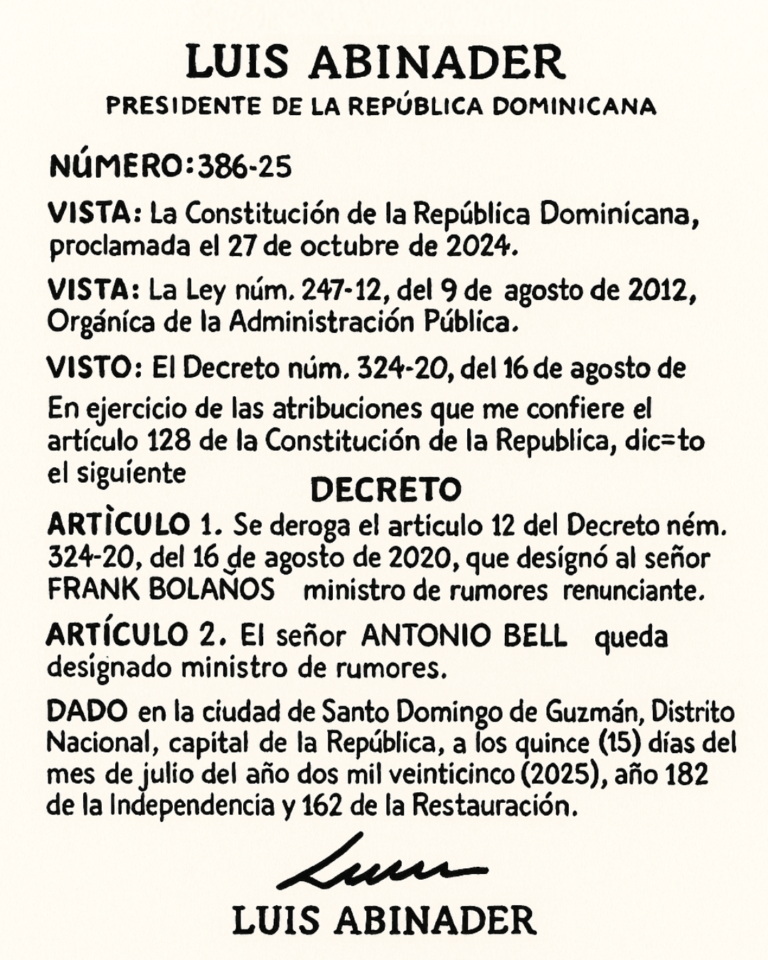 Rumores que matan nombramientos