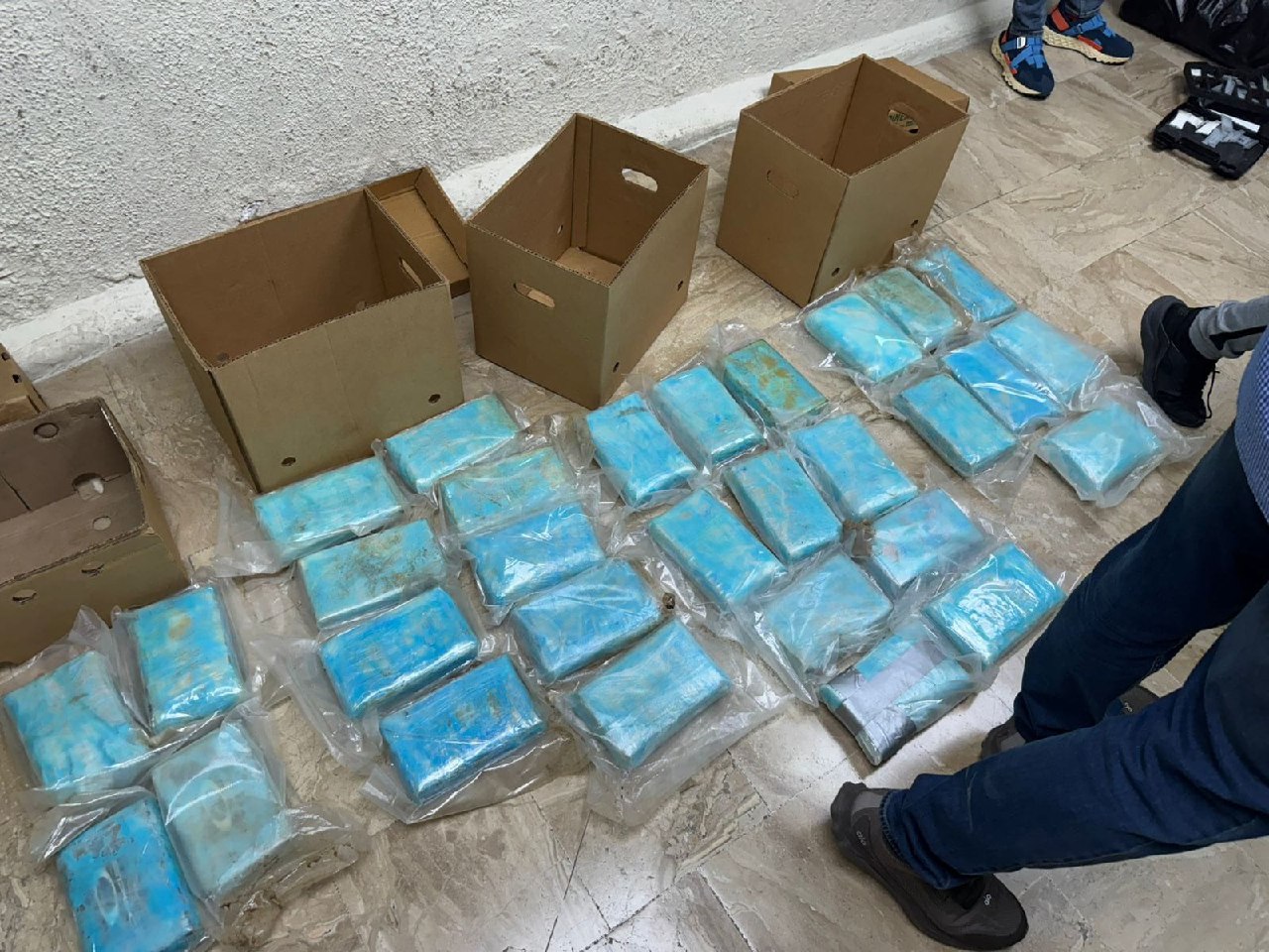 DNCD intercepta envío de 30 paquetes presumiblemente cocaína hacia Alemania