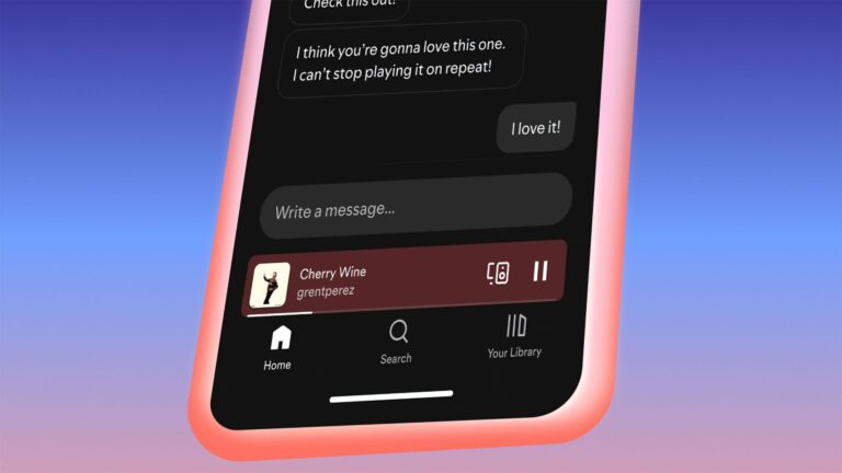 Ya podrás enviar mensajes a tus contactos desde Spotify