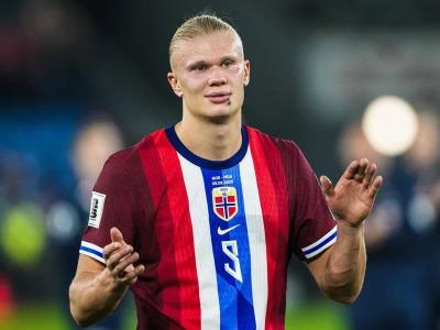 Repóker de Erling Haaland deja a Noruega con un pie en el Mundial