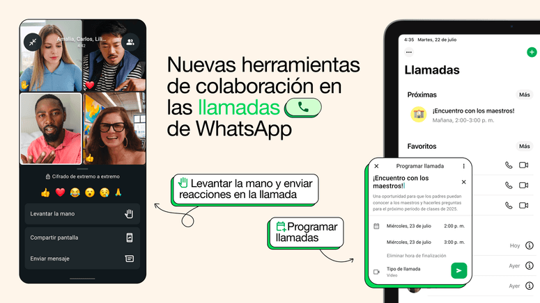 WhatsApp, nueva herramienta para llamadas de colaboración 