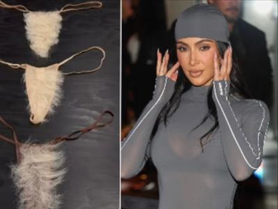 Kim Kardashian lanza línea de tangas con vello púbico