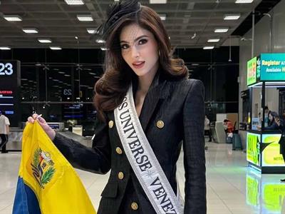 Miss Venezuela viaja con 29 maletas a Tailandia para Miss Universo