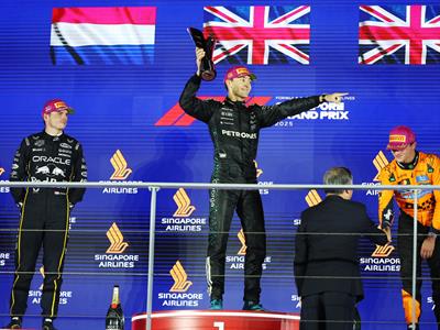 Russell gana el GP de Singapur; McLaren sella título de constructores