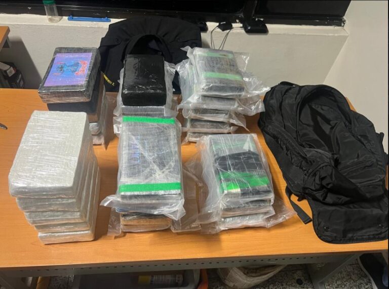 DNCD captura dos alemanes e incauta en el AILA otros 28 paquetes de presunta cocaína