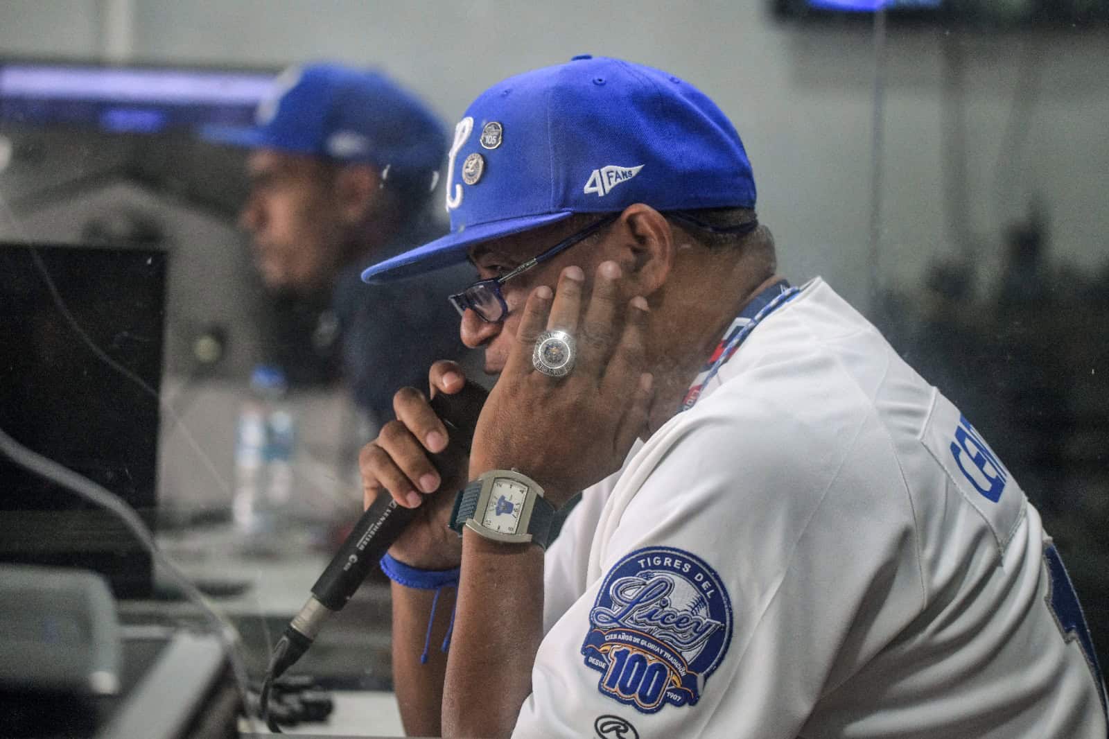 Luis (Luisito) Beltrán, voz interna de los Tigres del Licey.
