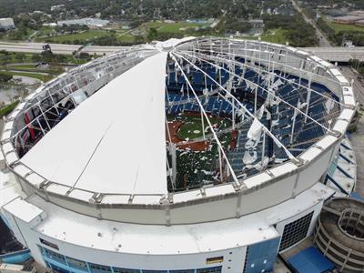 Tropicana Field estará listo para Día Inaugural pese a daños huracán